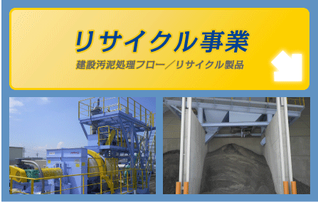 リサイクル事業 建設汚泥処理フロー／リサイクル製品